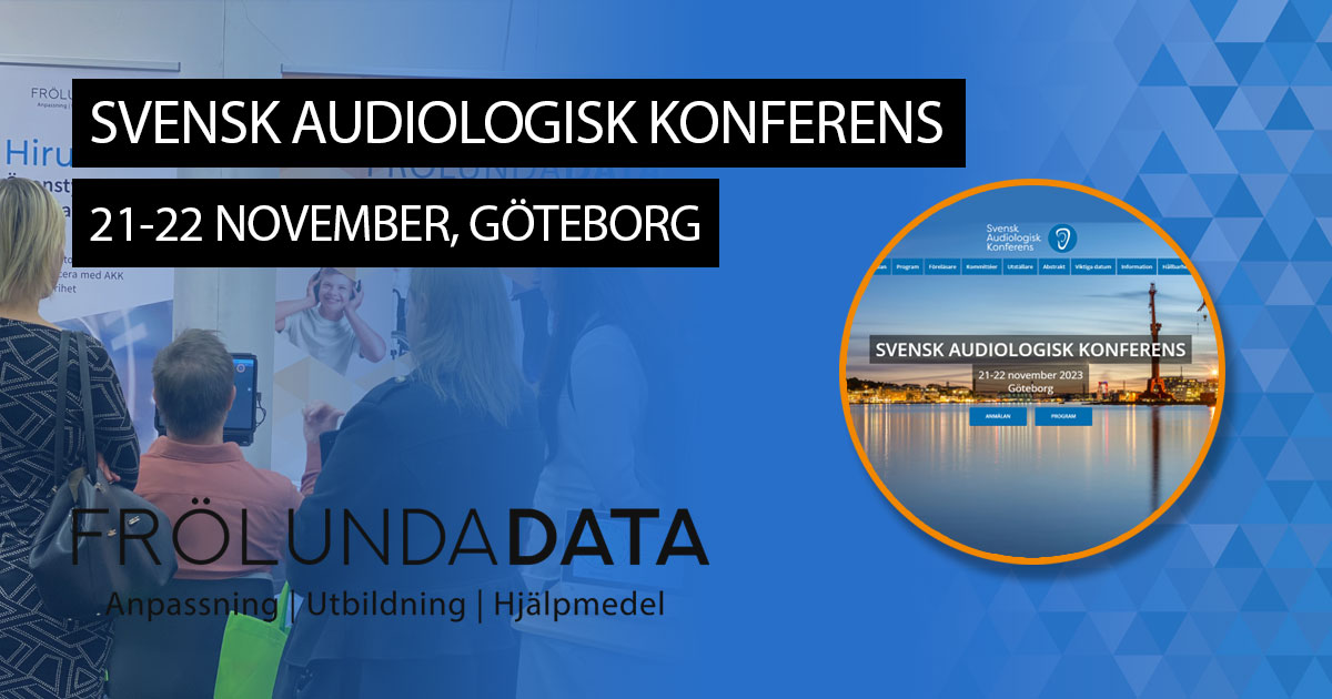 Grafisk bildbanner som innehåller texten Svensk Audiologisk Konferens, Göteborg, 21-22 november